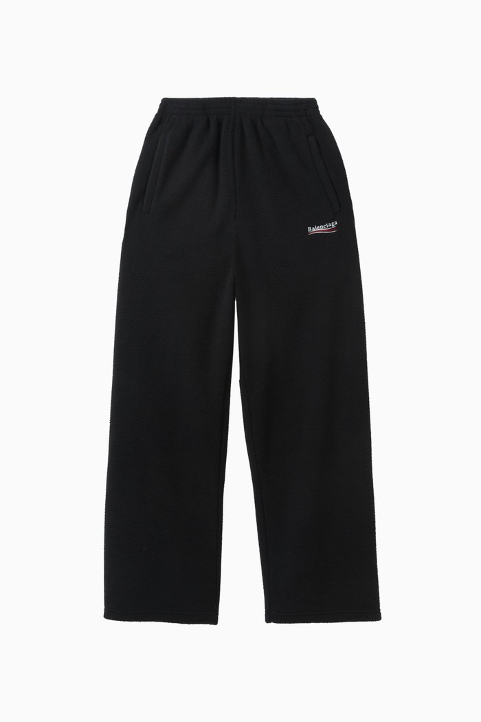 

Political Campaign Baggy Sweatpants in Fleece, Black