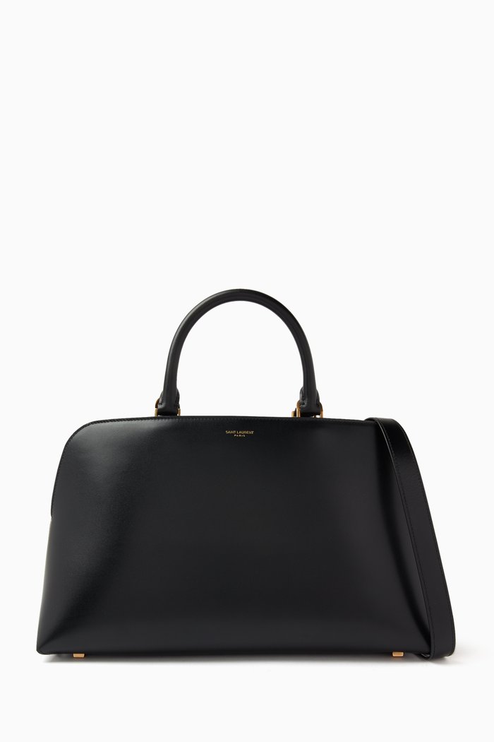 

Sac de Jour Duffle Bag in Shiny Leather, Black