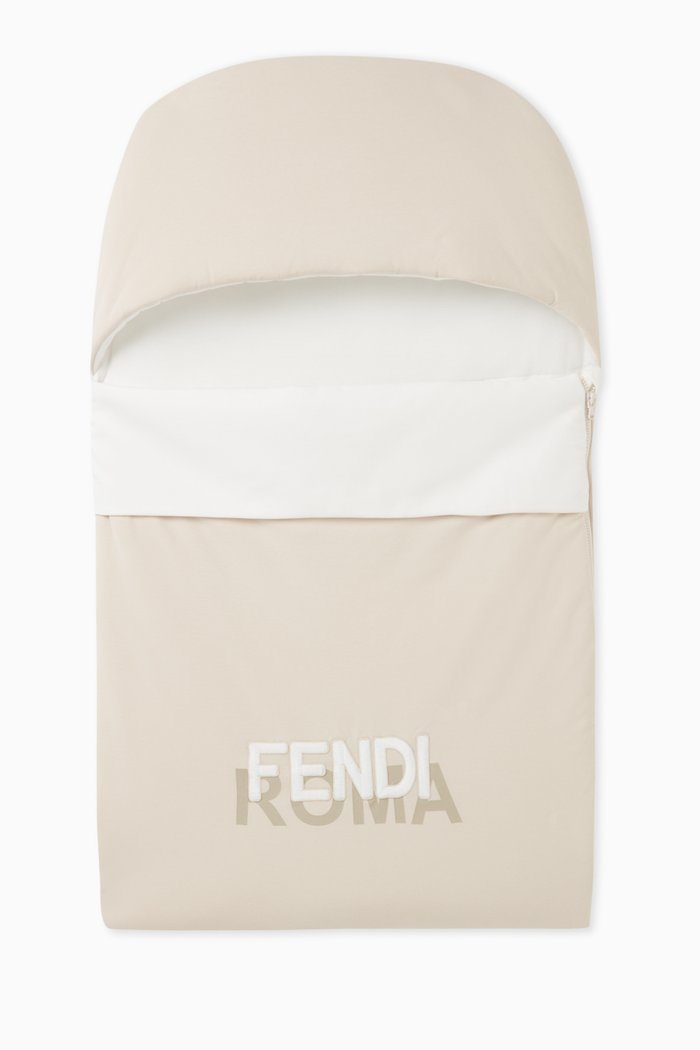 

Logo-embroidered Sleeping Bag in Cotton, Neutral