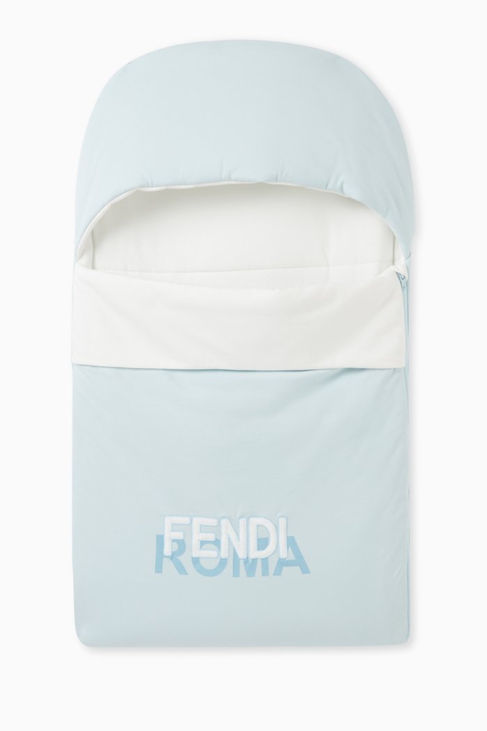 

Logo-embroidered Sleeping Bag in Cotton, Blue