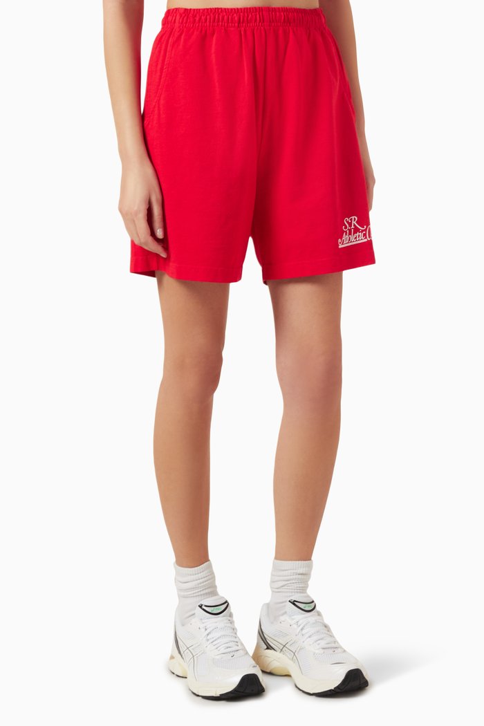 

Prep Gym Shorts in Cotton Jersey, Red