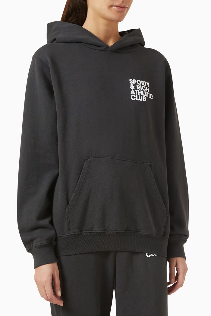 

Exercise Often Hoodie in Cotton, Black