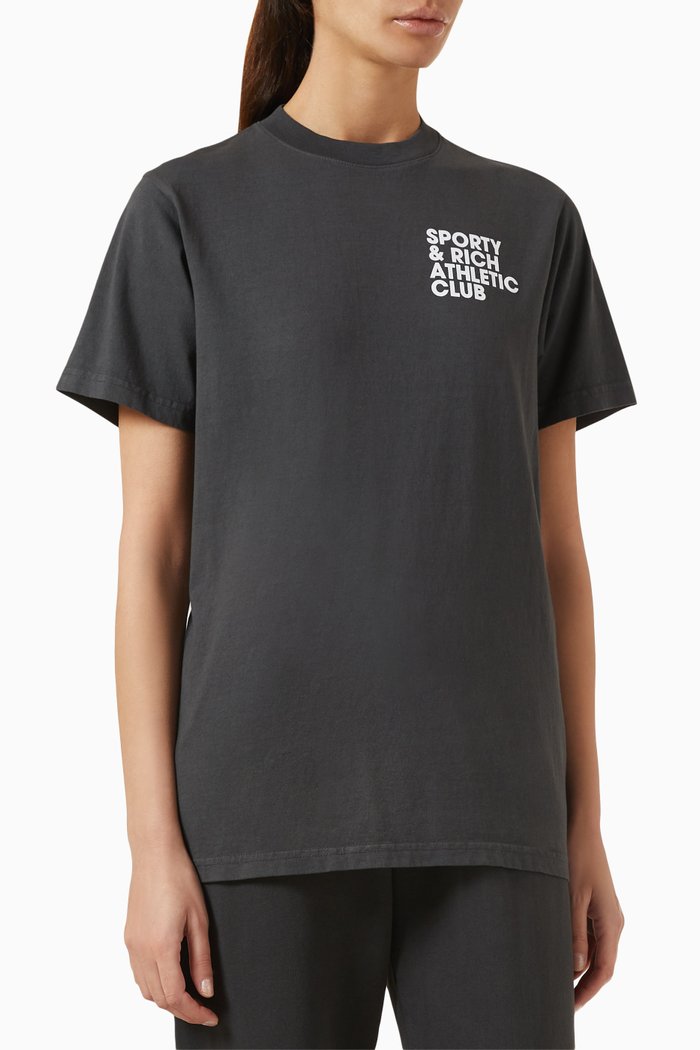 

Exercise Often T-shirt in Cotton, Black