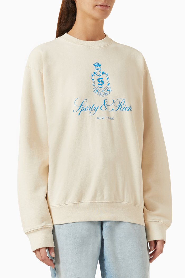

Vendome Crewneck Sweatshirt in Cotton, Neutral