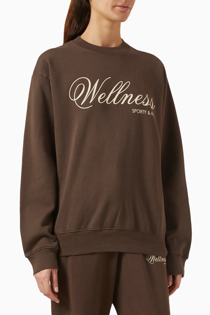 

Carlyle Crewneck Sweatshirt in Cotton, Brown