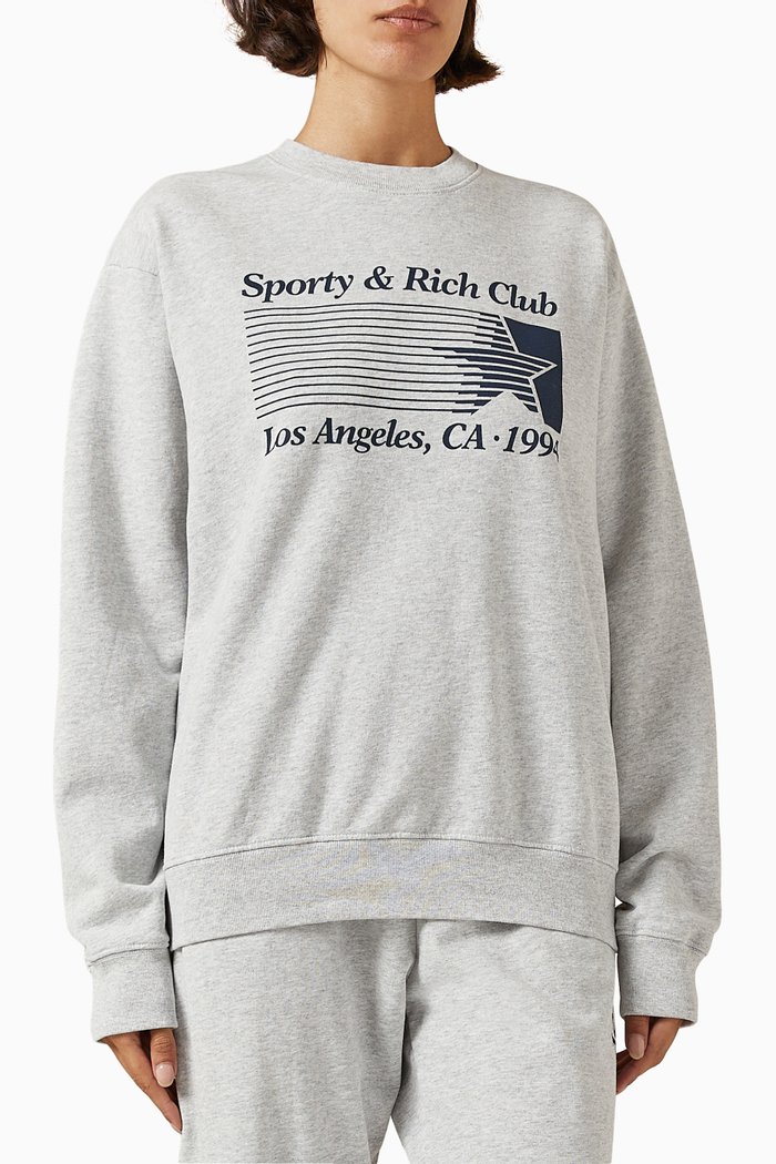 

Starter Crewneck Sweatshirt in Cotton, Grey