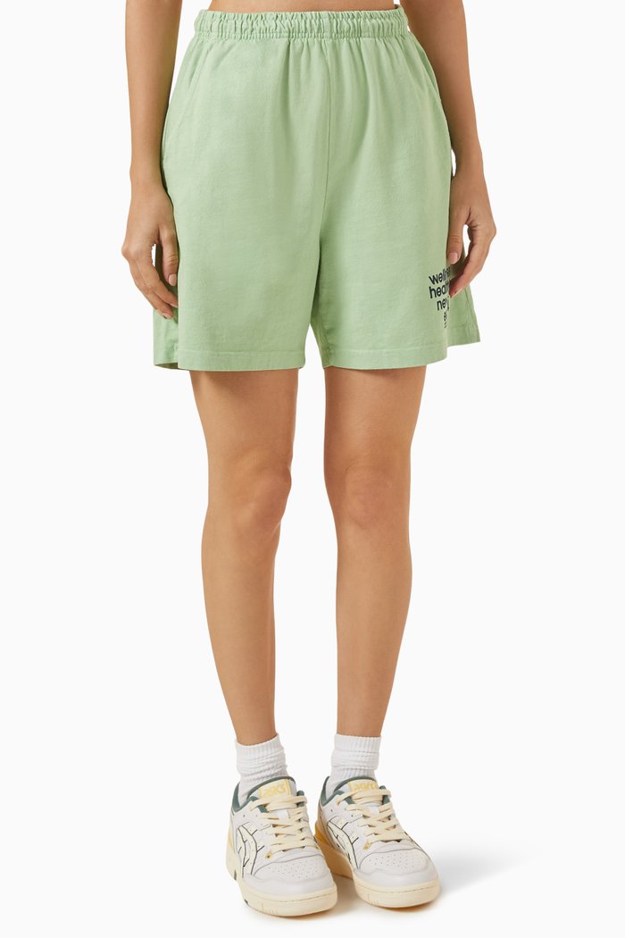 

USA Health Club Gym Shorts in Cotton, Green