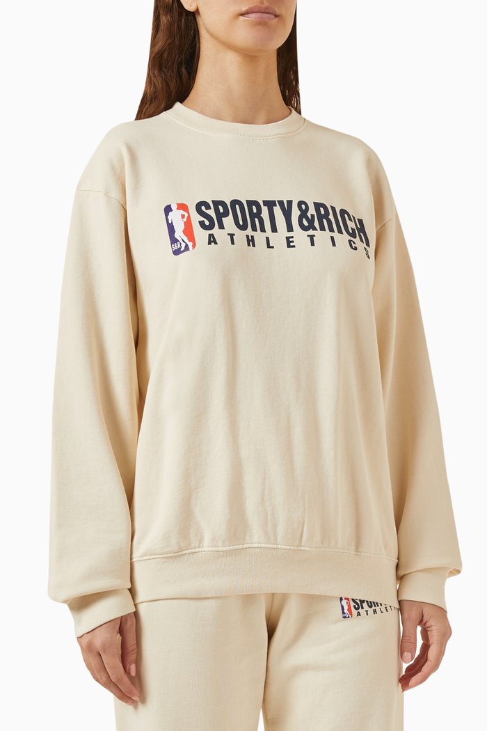 

Team Logo Sweatshirt in Cotton, Neutral