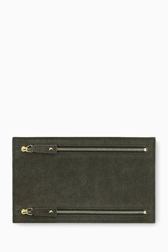 

Currency Wallet in Suede, Grey
