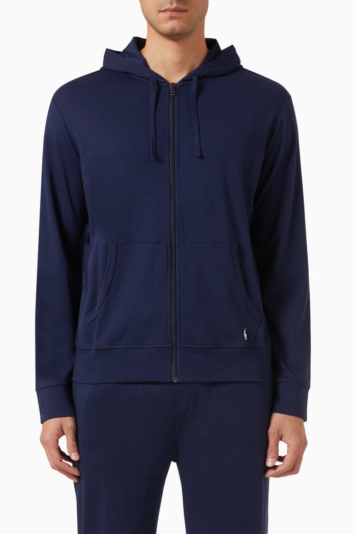 

Sleep Hoodie in Cotton, Blue
