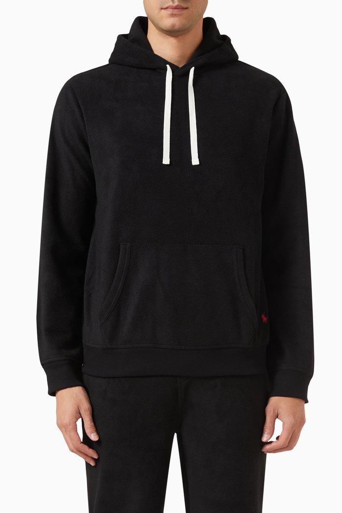 

Sleep Hoodie in Recycled-fleece, Black