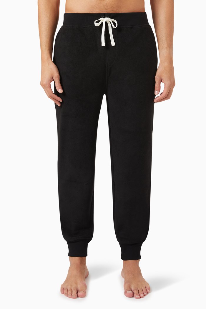 

Sleep Sweatpants in Recycled-fleece, Black