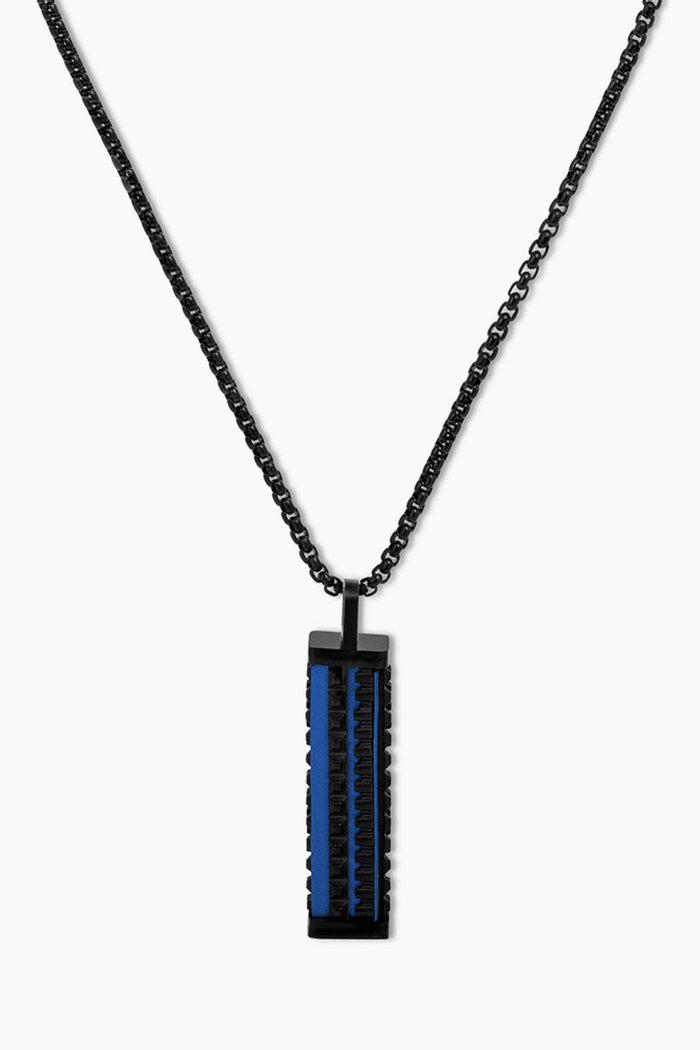 

Jagged Elements Necklace in IP-plated Stainless Steel, Blue