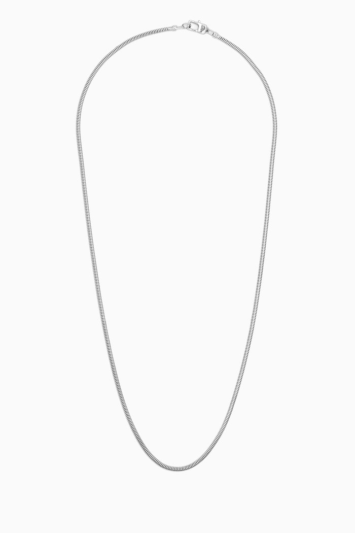 

Serpente Snake Chain Necklace in Rhodium-plated Sterling Silver
