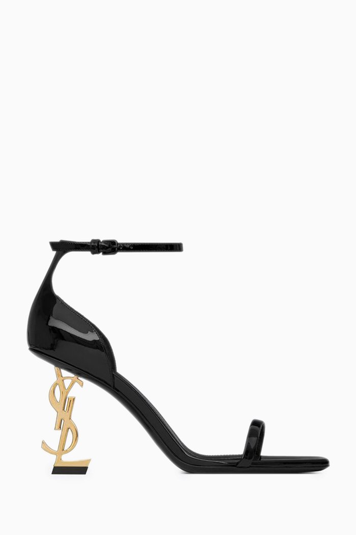 Opyum 100 Sandals in Patent Leather, Black
