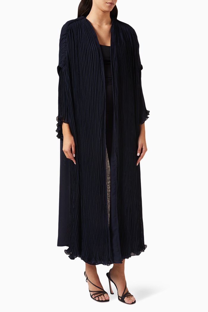 Pleated Abaya, Blue
