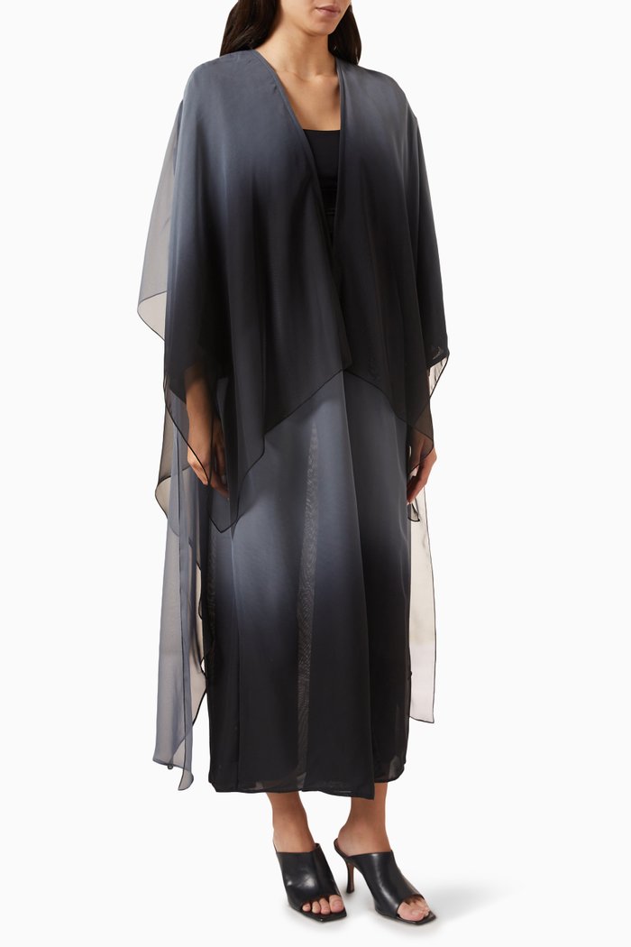 

Ombré Cape Abaya, Grey