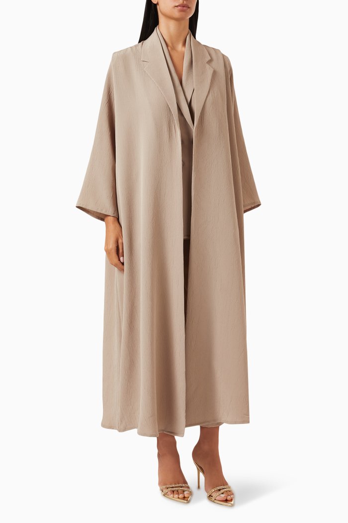 

4-piece Vest Abaya Set, Neutral
