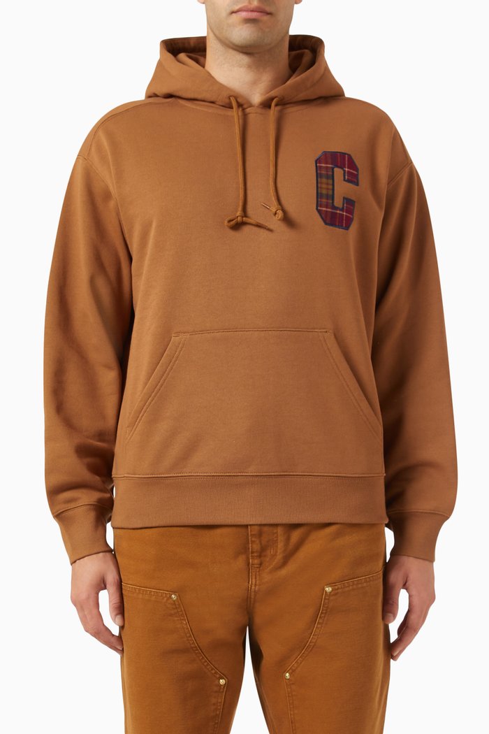 

Wiles Hoodie in Cotton-fleece, Brown