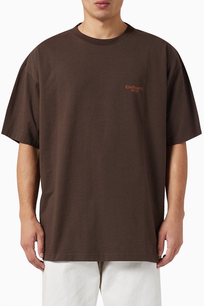 

Paisley T-shirt in Organic Cotton Jersey, Brown