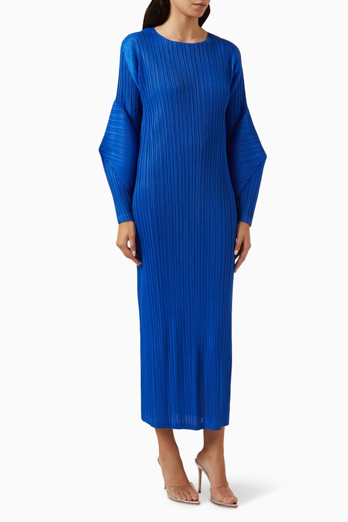 Kim Structured Midi Dress, Blue
