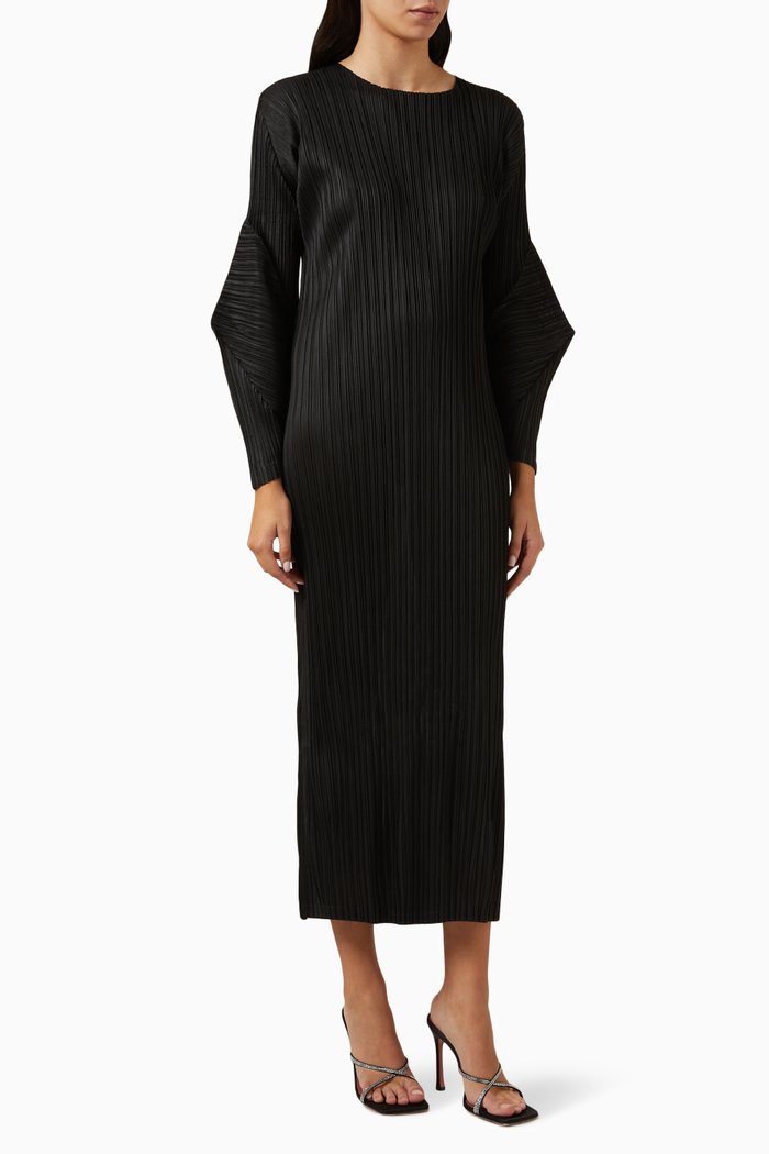 

Kim Structured Midi Dress, Black