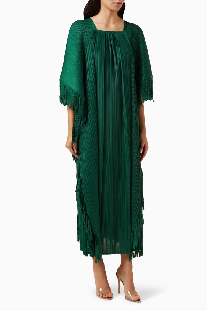

Alison Fringe Kaftan Dress, Green
