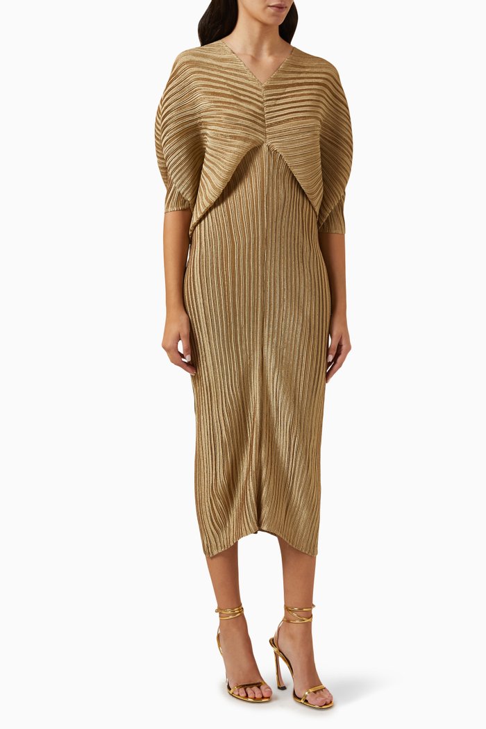 

Aika Metallic Dress, Neutral