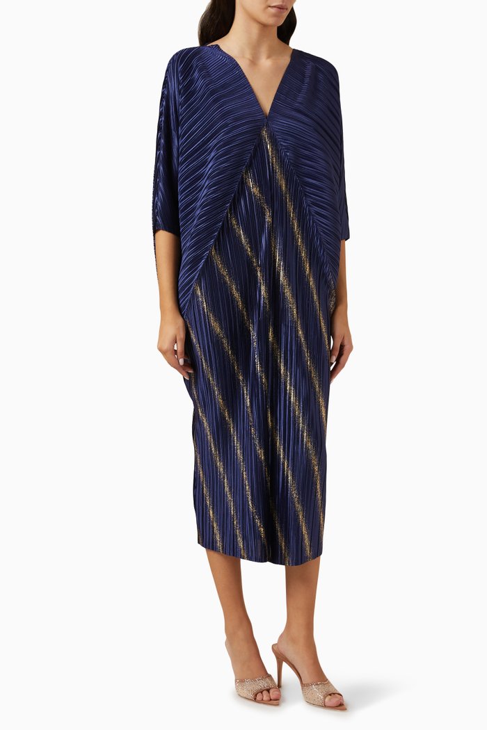

Blake Dress in Satin, Blue