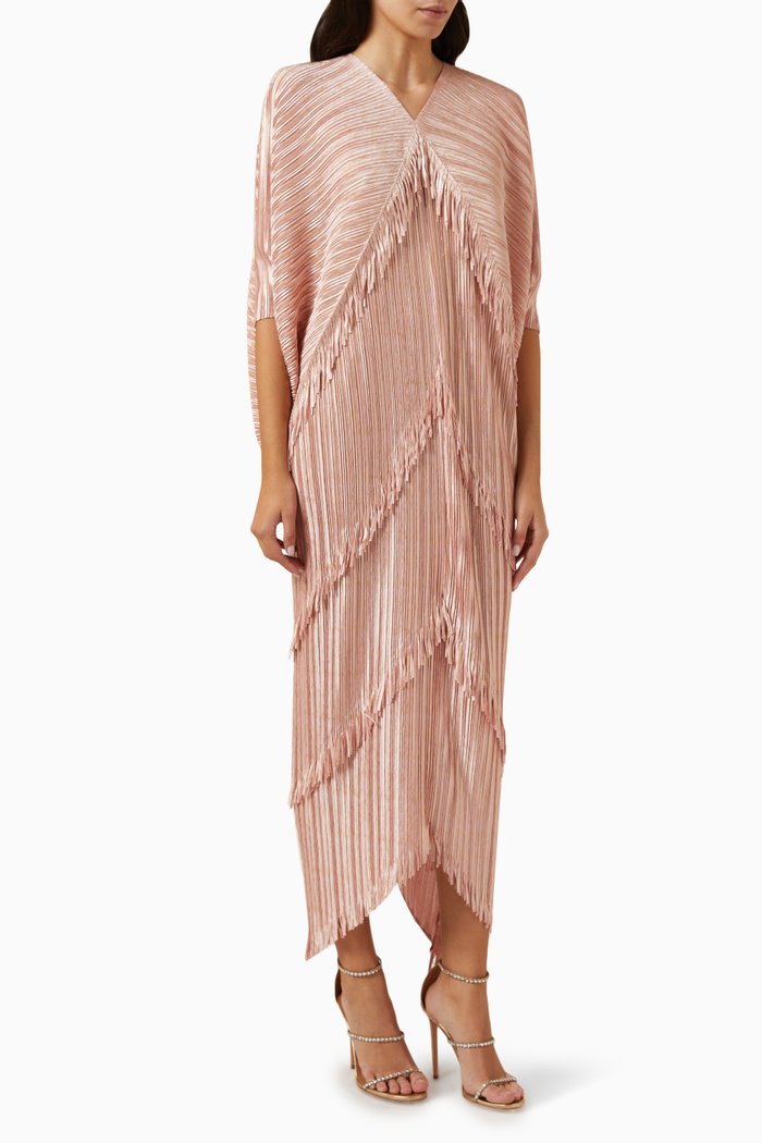 

Kimono Fringe Dress, Pink