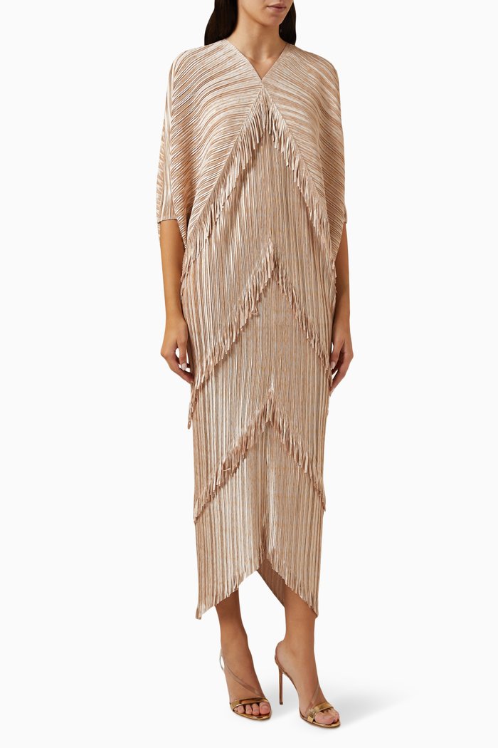 

Kimono Fringe Dress, Neutral