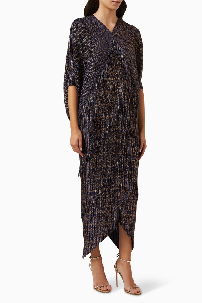 

Kimono Fringe Dress, Blue