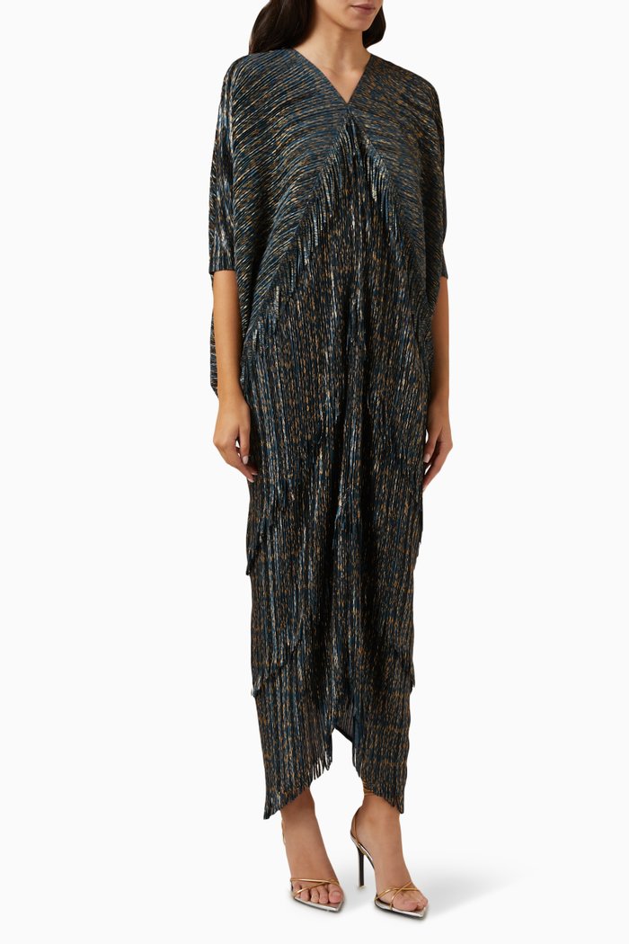 

Kimono Fringe Dress, Green