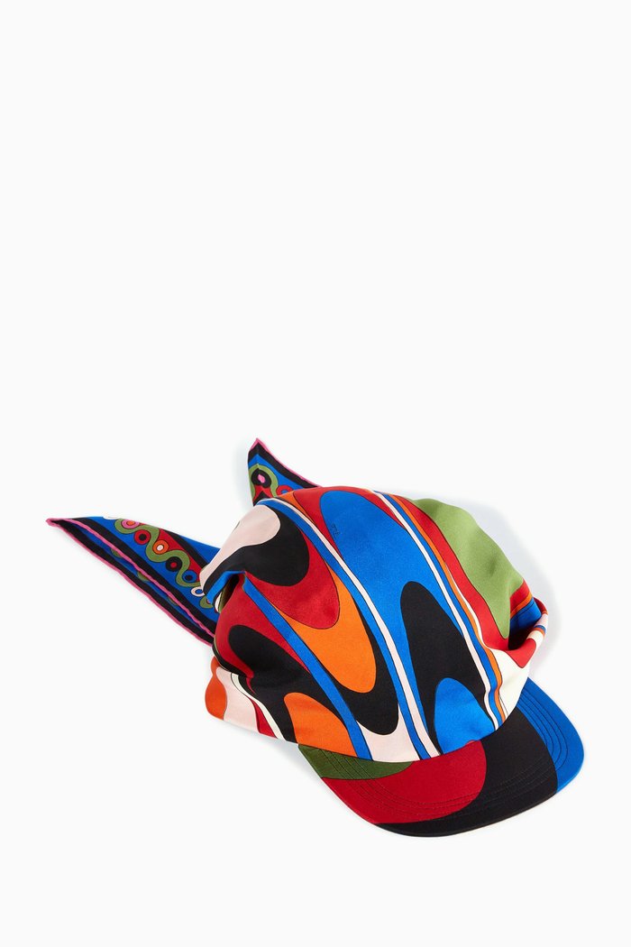

Onde & Iride-print Cap in Silk-twill, Multicolour