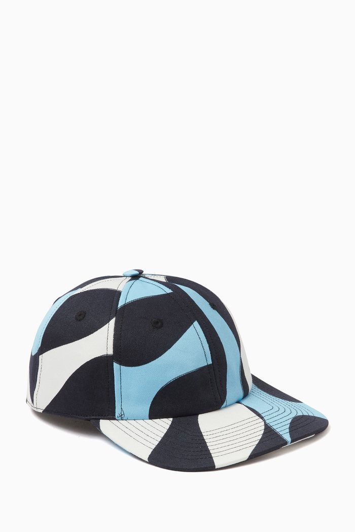 

Leocorno-print Baseball Cap in Cotton, Blue