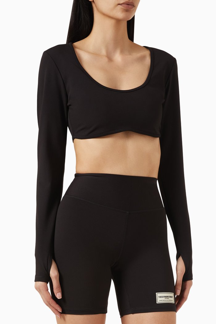

Long-sleeve Bra in Softskin100©, Black