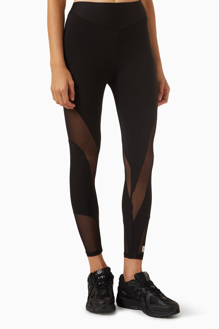 

Mesh Leggings in Softskin100©, 26", Black
