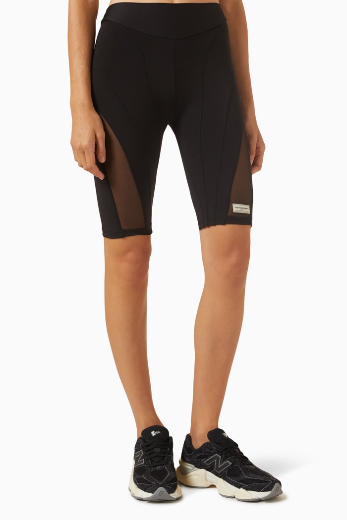 

Mesh Biker Shorts in Softskin100©, Black
