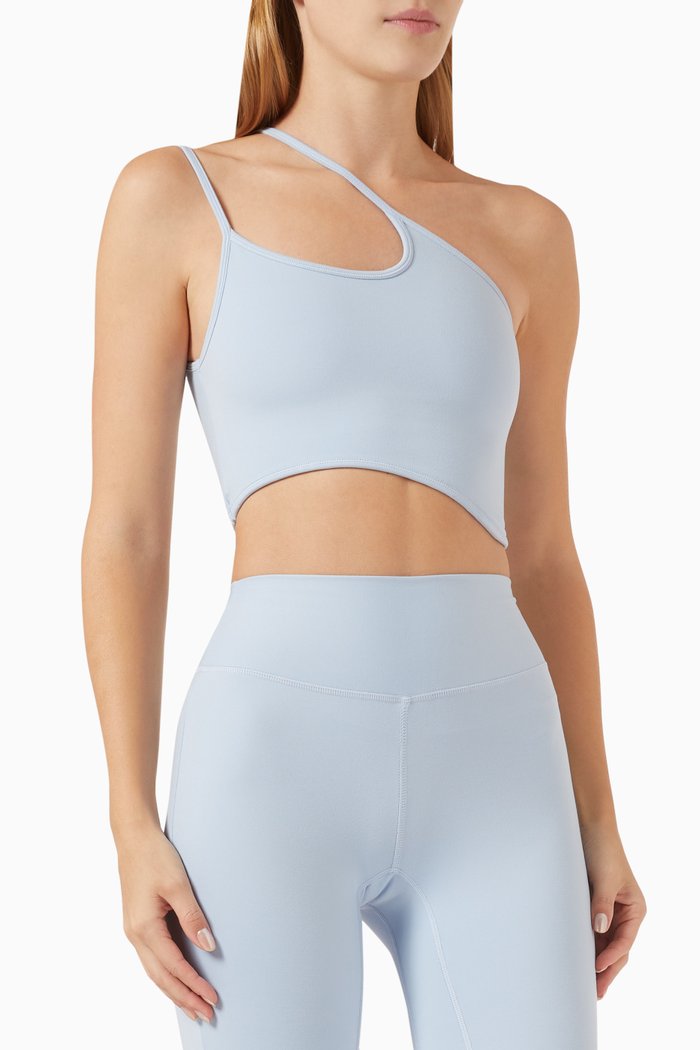 

Asymmetric Tank Top in Softskin100©, Blue