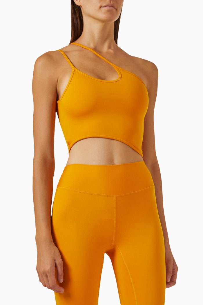 Asymmetric Tank Top in Softskin100©, Yellow