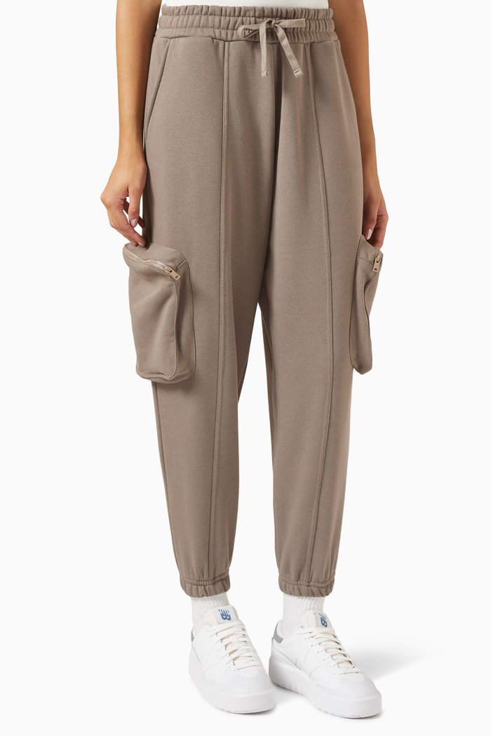 

Cargo Sweatpants in Organic-cotton Blend, Neutral