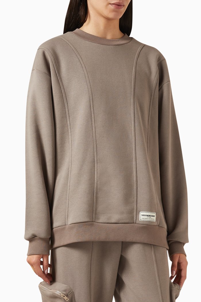 

Global-print Sweatshirt in Softskin100©, Neutral