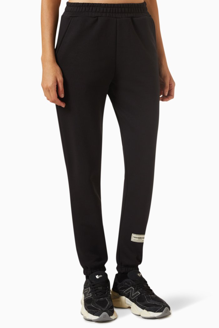

Regular-fit Sweatpants in Organic-cotton Blend, 28.5", Black