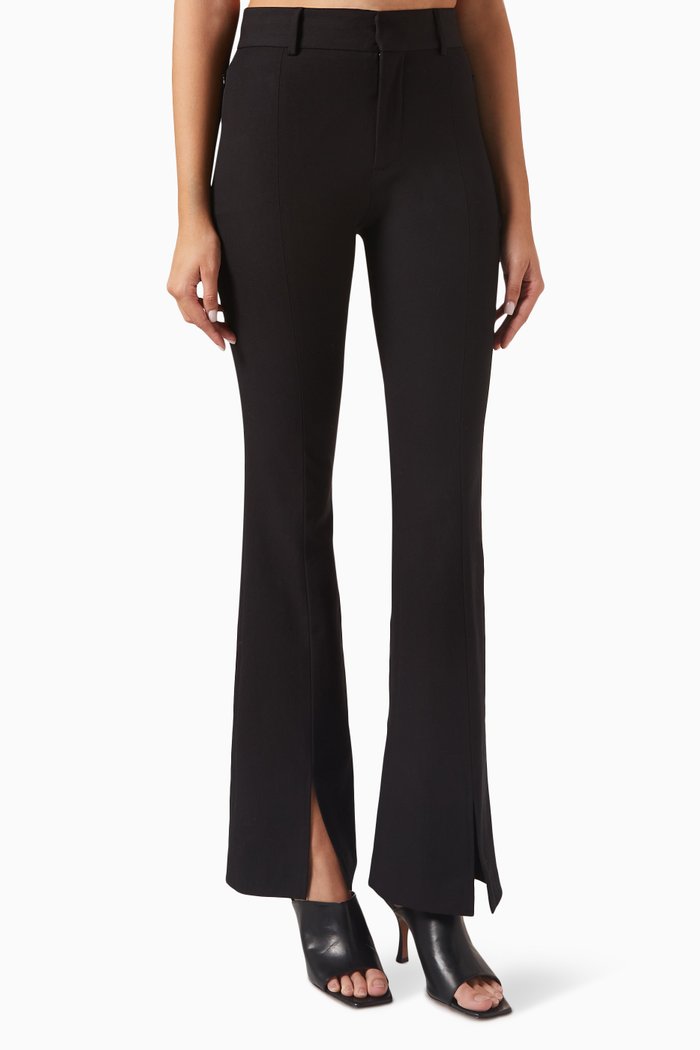 

Le High Flare Split Pants in Stretch-suiting, Black