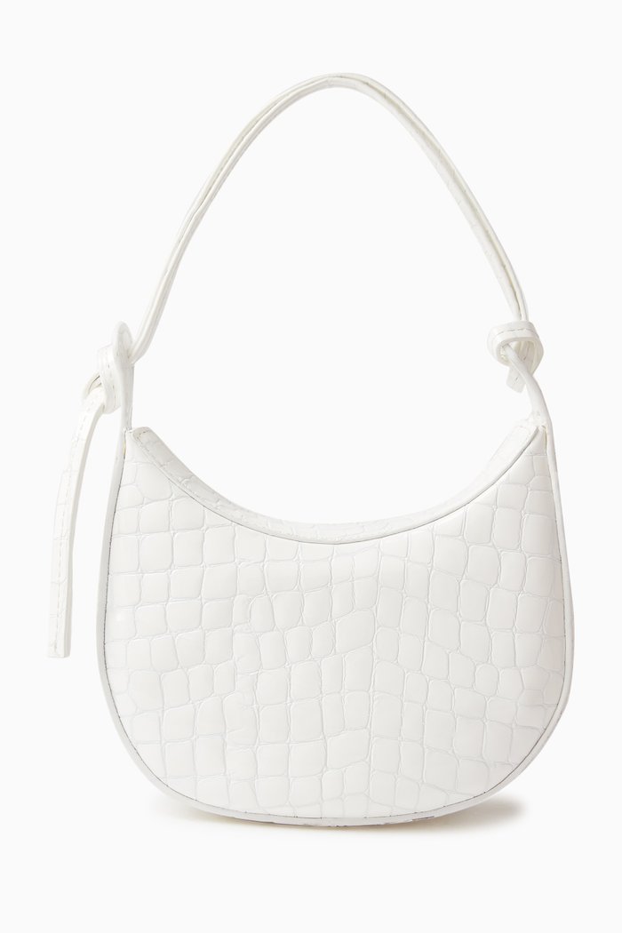 

Mini Rosetta Shoulder Bag in Nappa, White