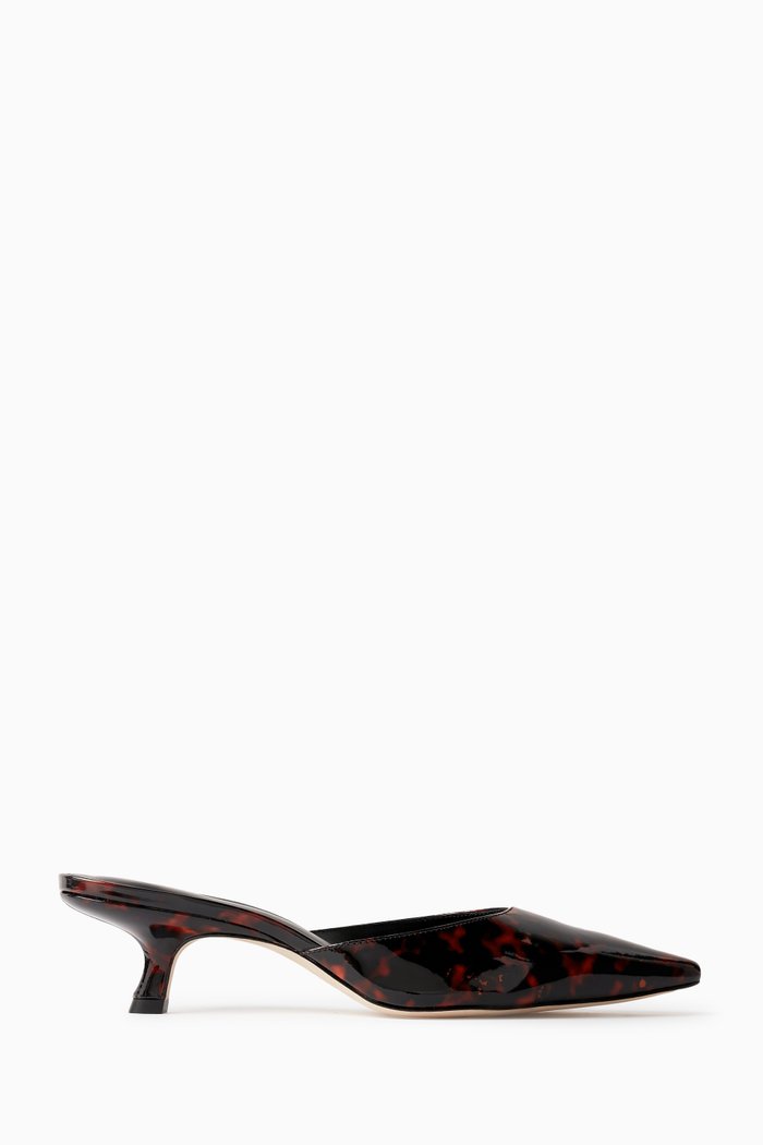 

Wilda 50 Mules in Patent Leather, Brown
