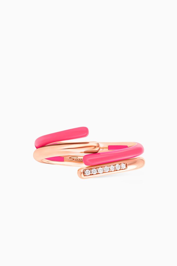 

Sukar Diamond & Enamel Statement Ring in 18kt Rose Gold
