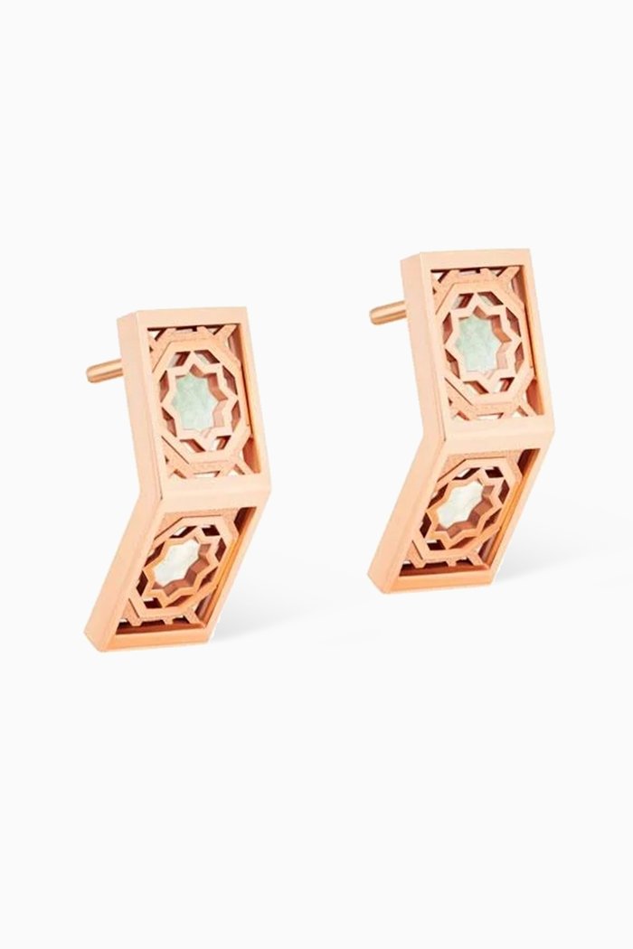 

Oud Turath Mother-of-pearl Earrings in 18kt Rose Gold