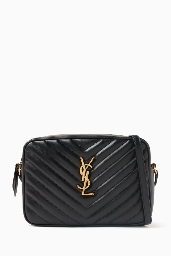

Lou Camera Shoulder Bag in Quilted Leather, Black