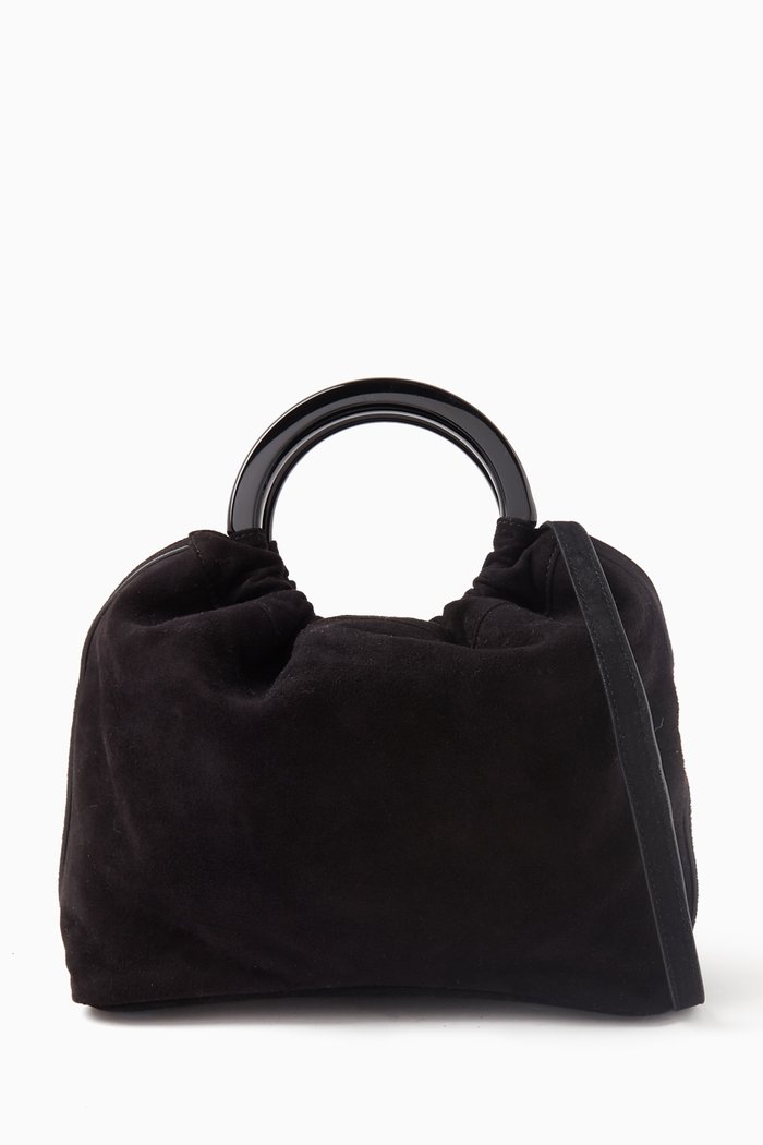 

Camila Top Handle Bag in Suede, Grey